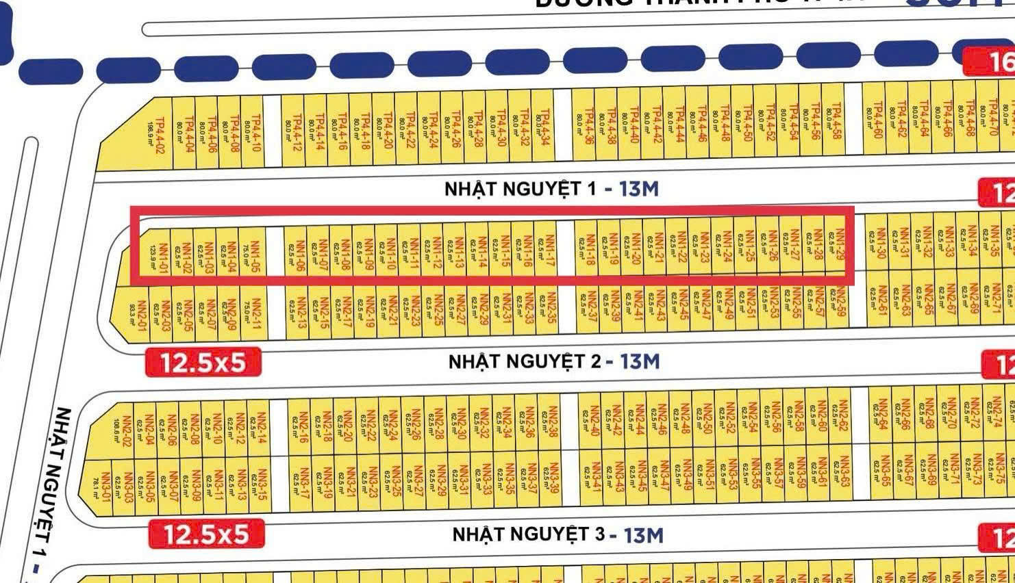 Cần bán liền kề khu Cát Tường đường Nhật Nguyệt 62.5m2 hướng Tây Bắc kế cận Vincom Vinhomes Global Gate Cổ Loa 2