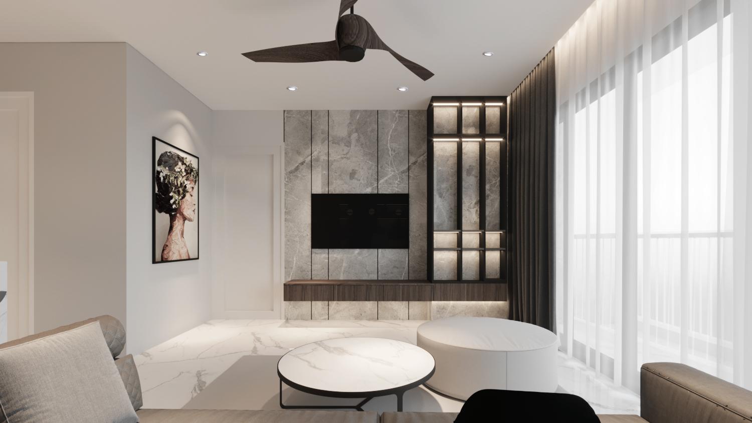 Bán căn 2PN/1WC tòa Y5 Pacific Tower - DT: 71m2 hướng Tây Bắc ban công Đông Nam view hồ tầng cao MIK Vin Cổ Loa