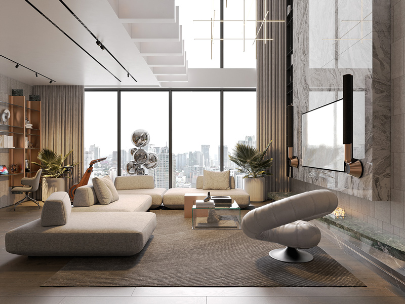 Bán căn hộ Duplex diện tích 130m2 mặt kính lowE chạm sàn - Ban công hướng Đông view công viên ASTOR1 (IA25 Ciputra)