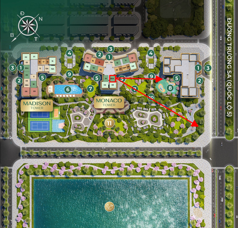 BÁN CĂN HỘ VINHOMES CỔ LOA - 2PN TÒA THÁP MONACO (M2) 61,9m2 VIEW HỒ