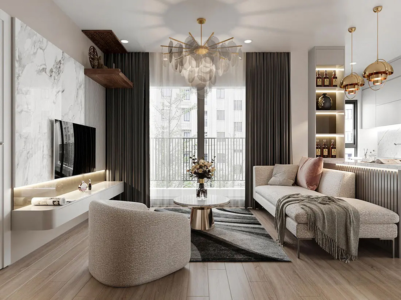 Bán chung cư 3 phòng ngủ 2WC Maison Privee Ciputra hướng Bắc mặt kính LowE view nội khu