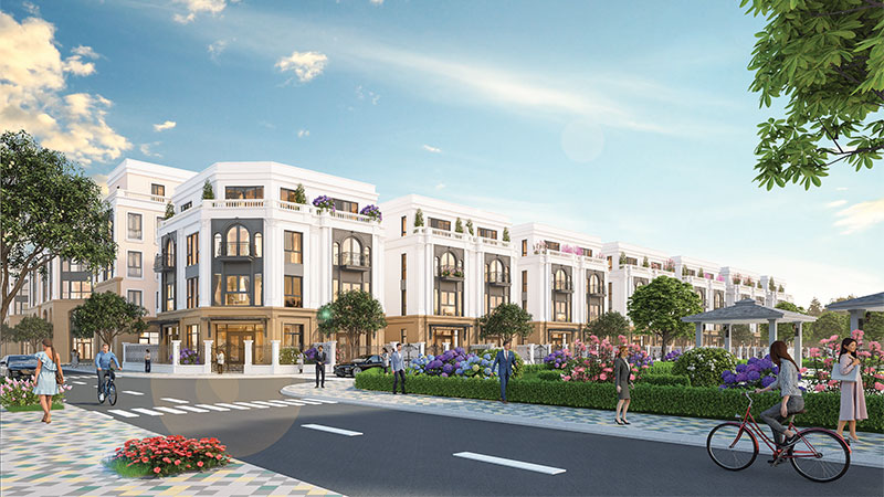 Bán gấp biệt thự LK Thịnh Vượng mặt đường Thời Đại 93.6m2 hướng Tây Nam đối diện cao tầng gần TMDV Vin Global Gate Cổ Loa