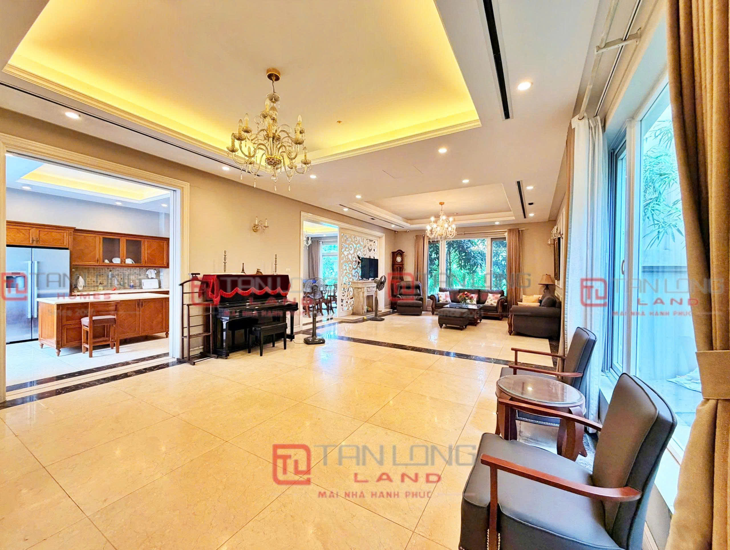 Cần thuê biệt thự đơn lập Vinhomes Riverside - DT: 420m2 x 4 ngủ full nội thất cao cấp