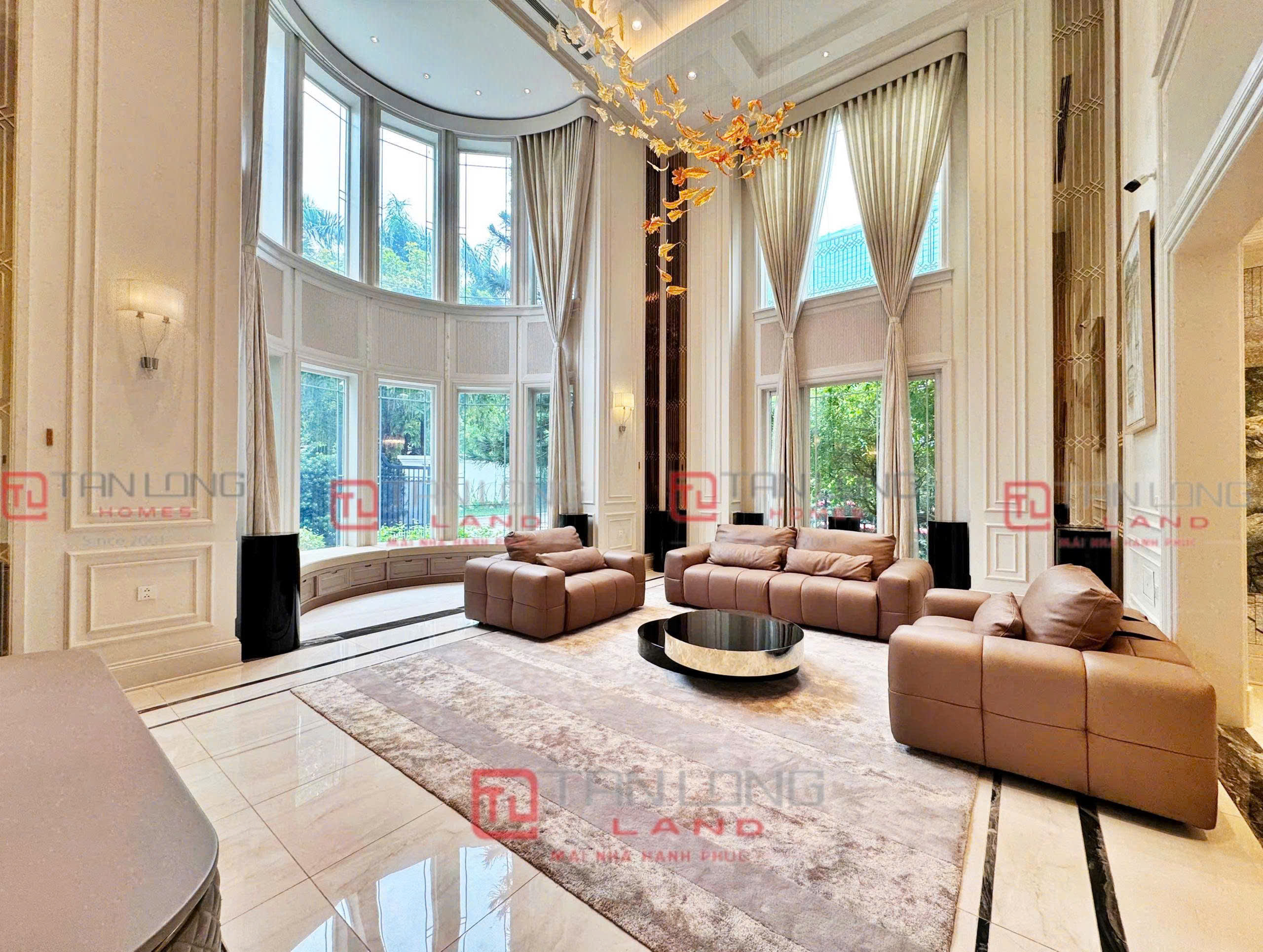 Cho thuê biệt thự đơn lập Bằng Lăng Vinhomes Riverside - DT: 525m2 x 3.5 tầng 1 tầng hầm - Nội thất cao cấp