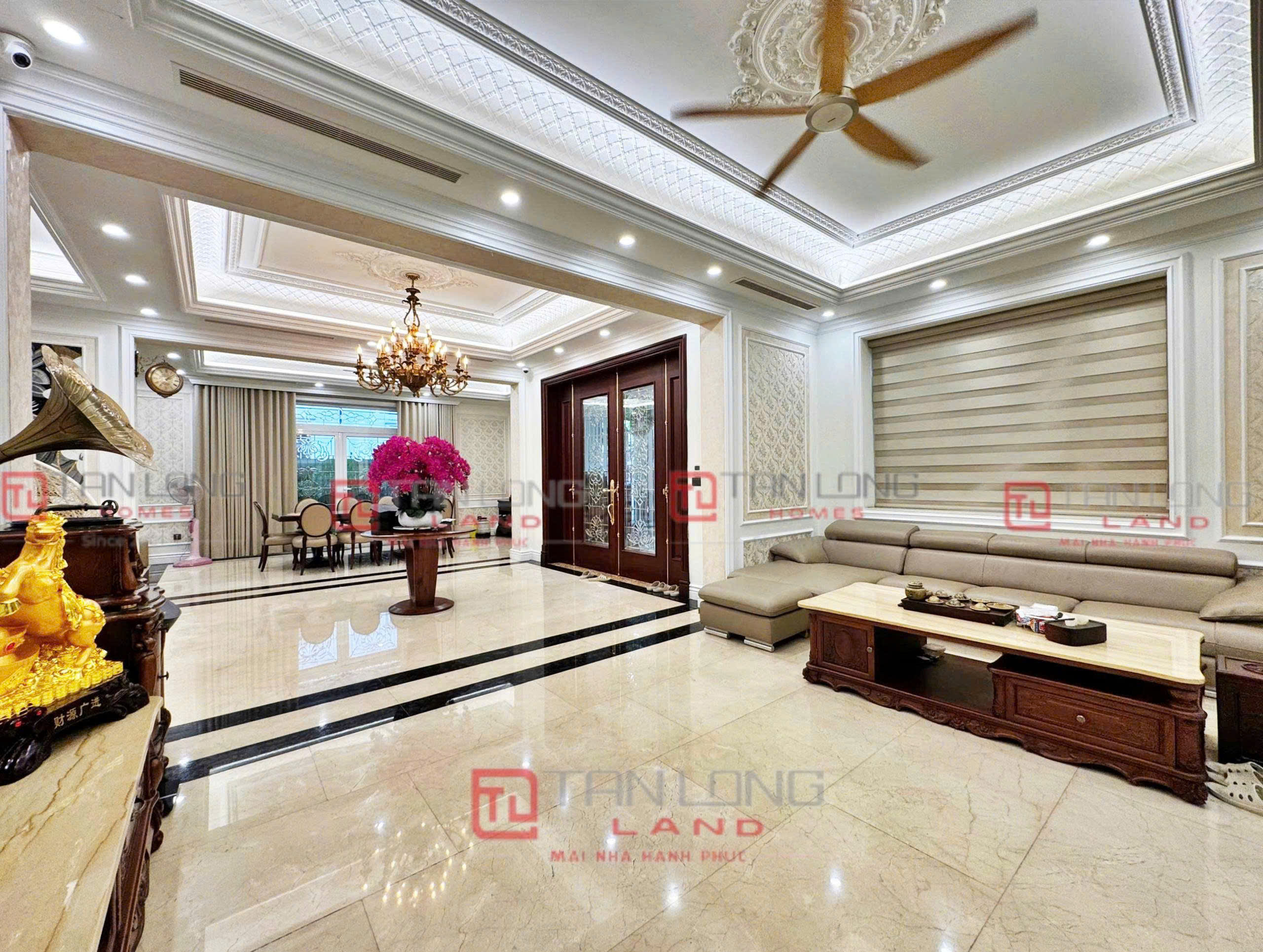 Cho thuê biệt thự đơn lập Vinhomes The Harmony - DT: 318m2 xây 4 tầng - 5 phòng ngủ/5WC hoàn thiện nội thất như ảnh