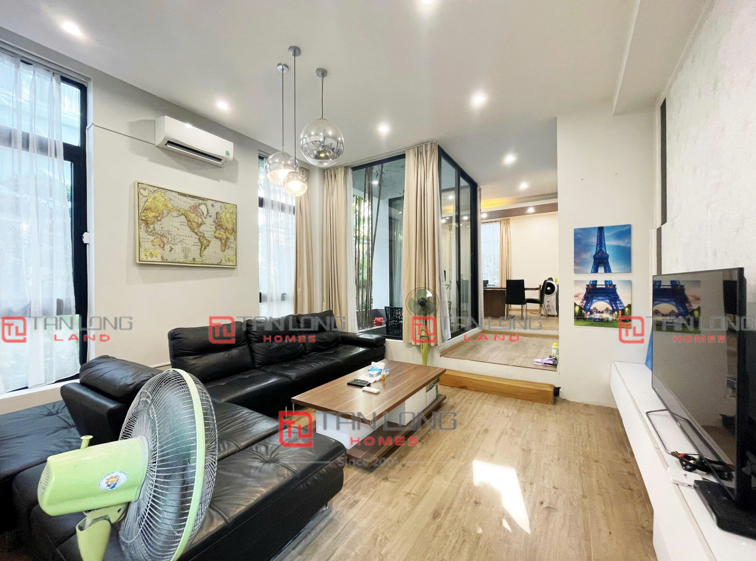 Cho thuê biệt thự song lập khu Anh Đào Vinhomes Riverside - Đầy đủ nội thất - DT: 163m2  giá thuê 36 triệu đồng/tháng