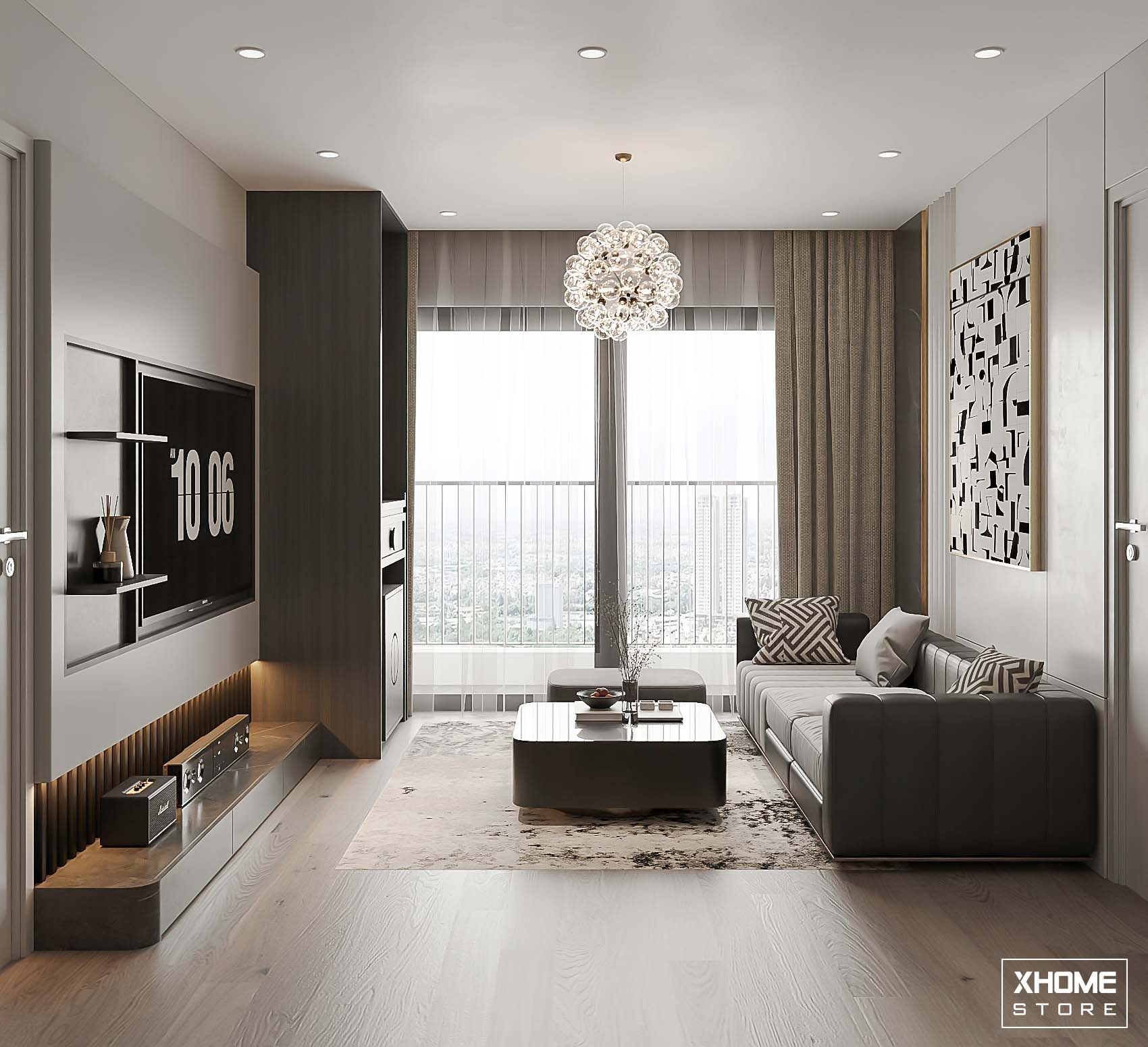 Cho thuê căn hộ 2 phòng ngủ diện tích 98m2 tầng trung view sân Golf Maison Privee Ciputra