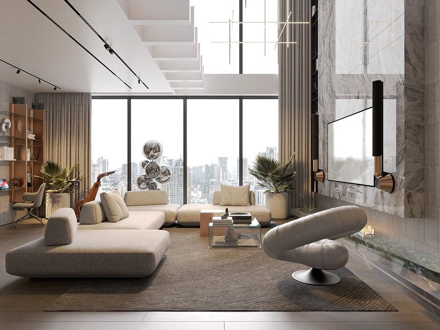 Mua căn góc Duplex 4PN/3WC hướng Tây tầng cao nội thất cao cấp view sân Golf Maison Privee Ciputra