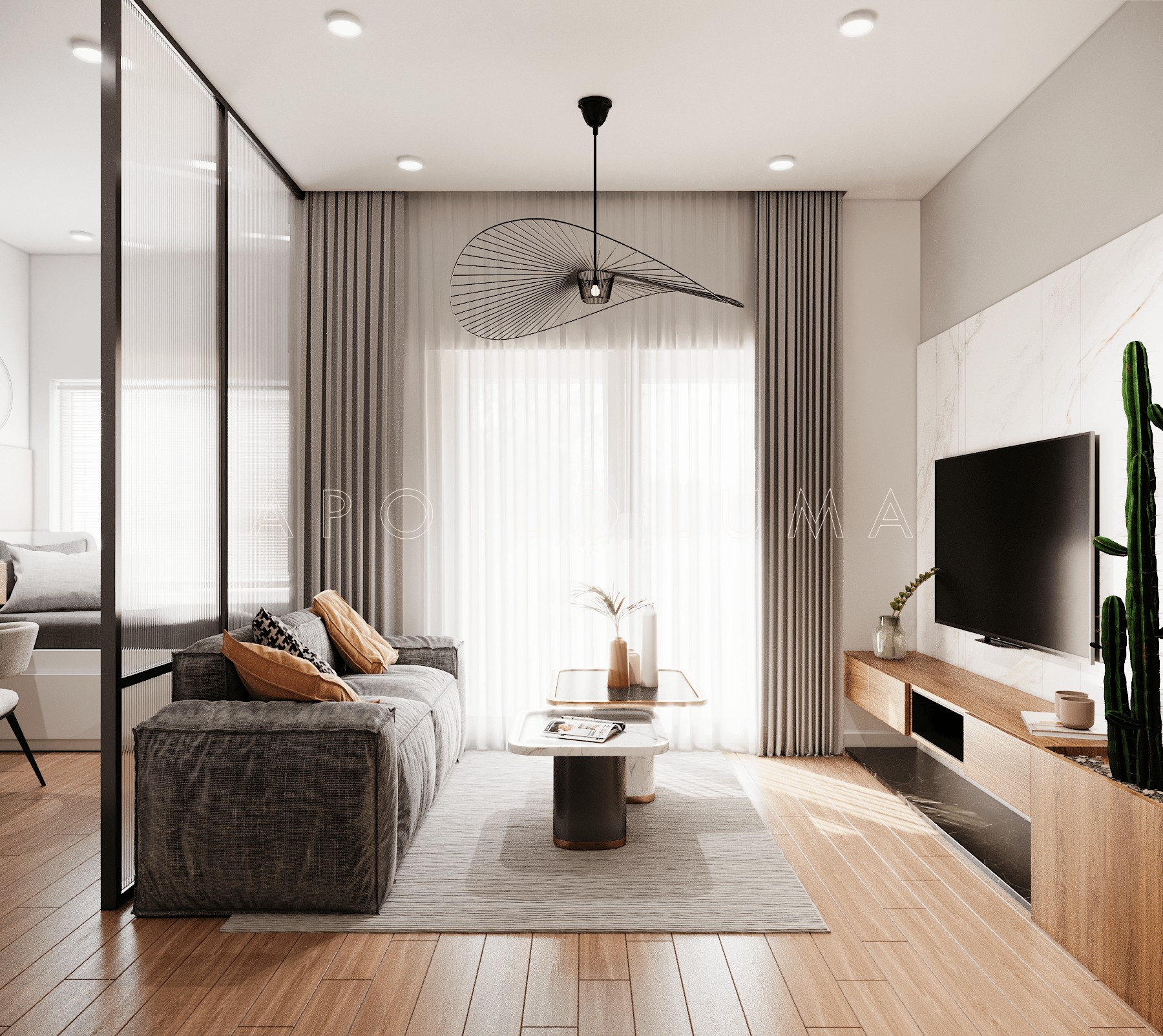 Mua căn hộ 1PN+ tòa Y5 Pacific Tower - DT: 45.7m2 hướng nhà Nam, ban công Đông Bắc tầng cao MIK Vin Cổ Loa