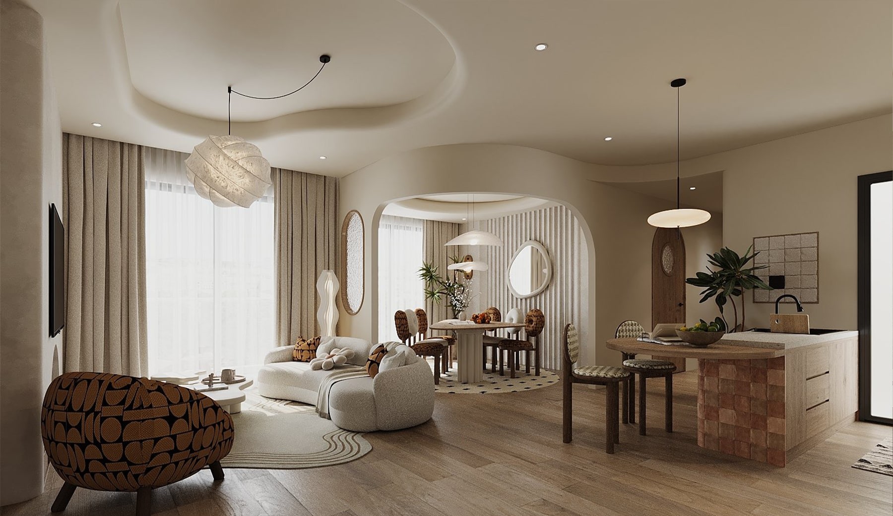 Mua chung cư 3 phòng ngủ ban công hướng Nam hoàn thiện cao cấp Maison Privee Ciputra