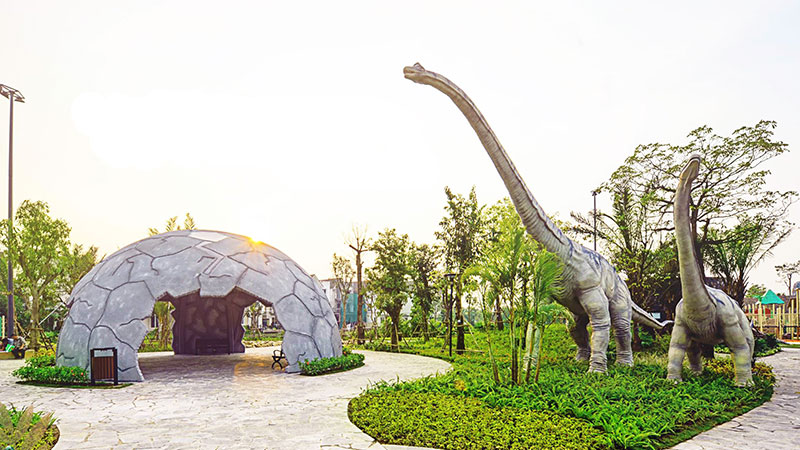Công viên khủng long tại khu biệt thự Vinhomes Harmony
