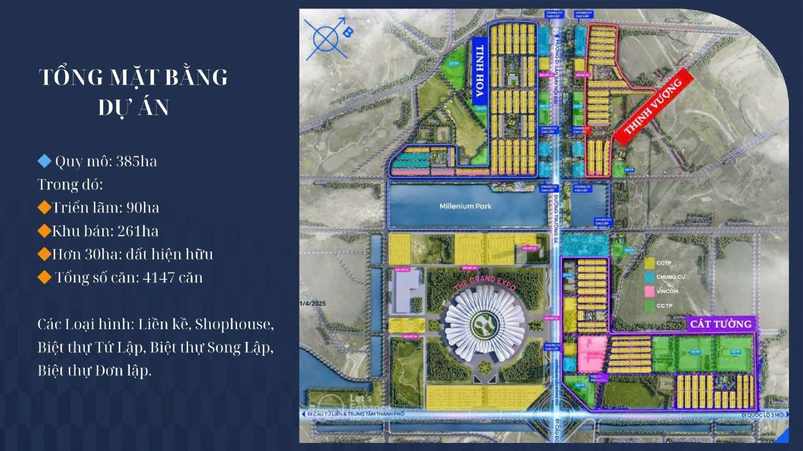 Mặt bằng quy hoạch phân khu Tinh Hoa Vinhomes Global Gate Cổ Loa, Đông Anh