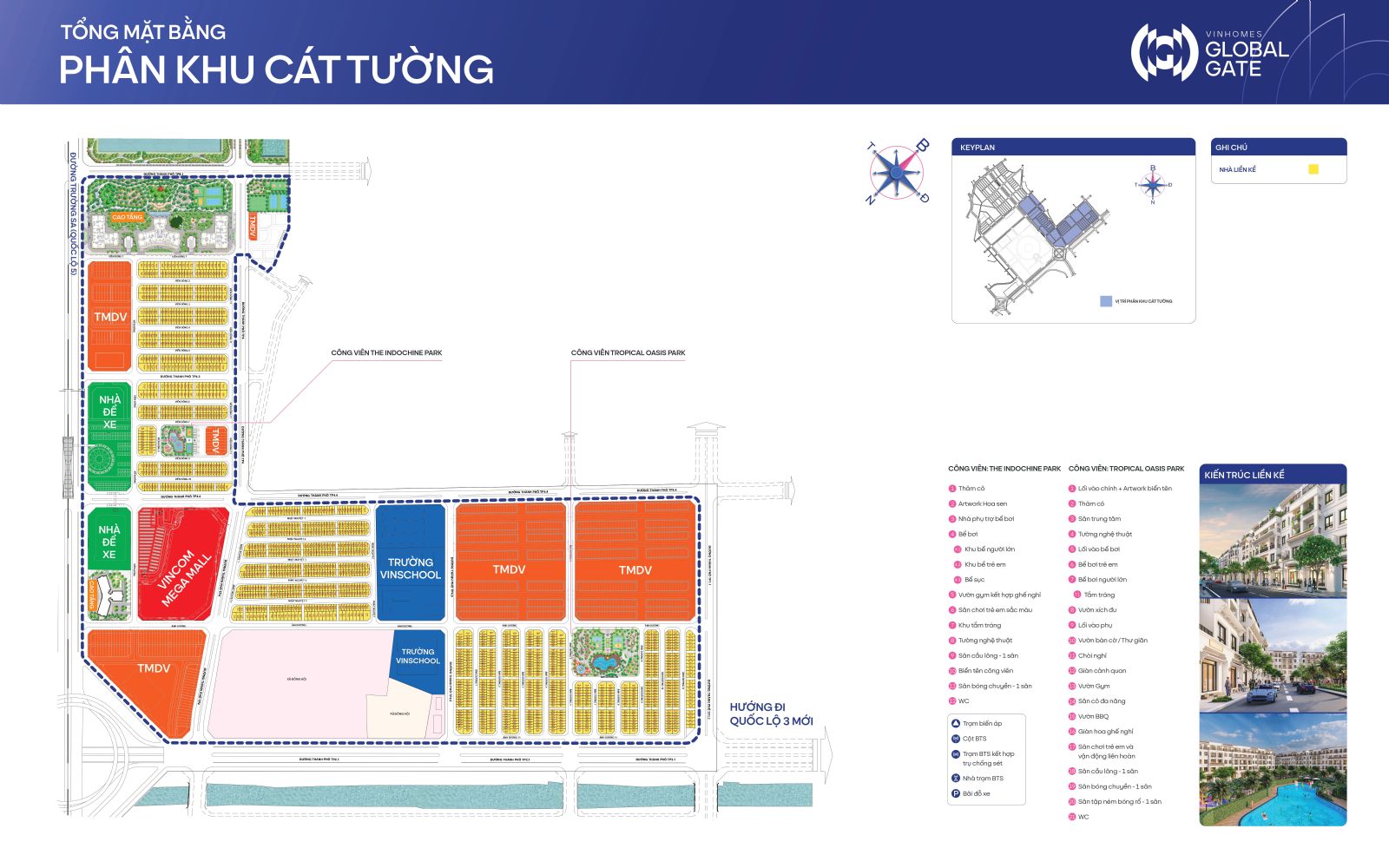Tổng quan phân khu Cát Tường Vinhomes Global Gate Cổ Loa, Đông Anh