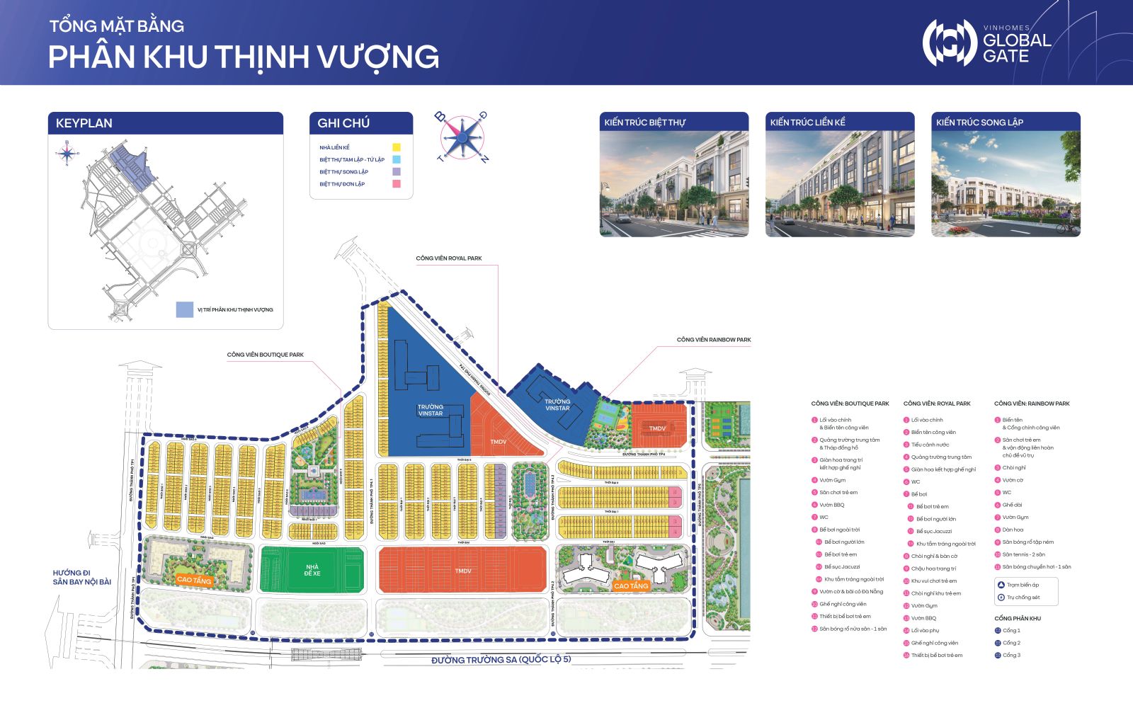 Mặt bằng quy hoạch phân khu Thịnh Vượng Vinhomes Global Gate Cổ Loa, Đông Anh