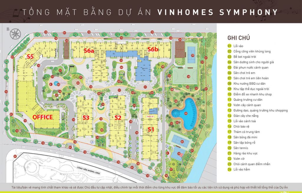 Thiết kế mặt bằng dự án Vinhomes Symphony