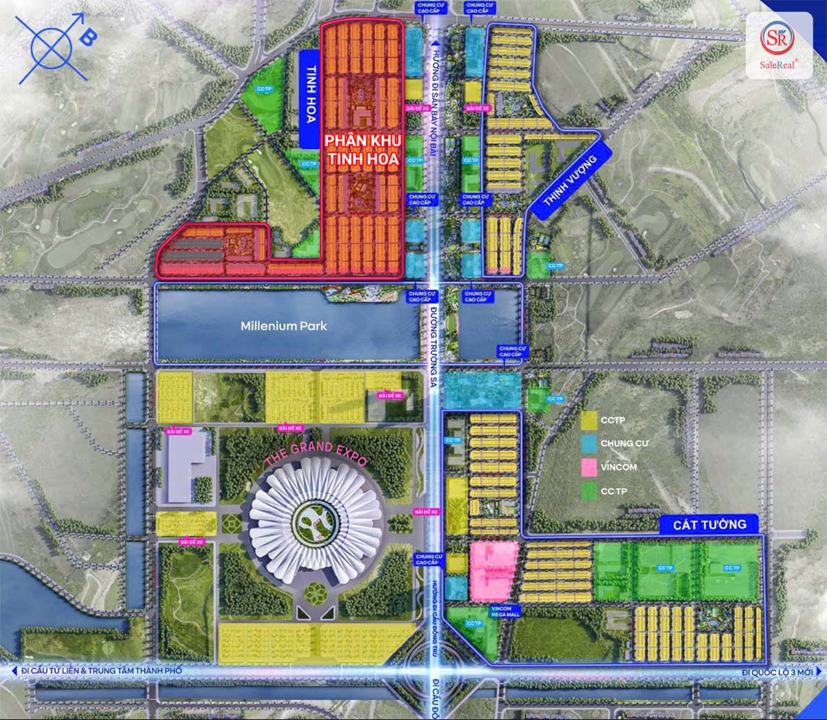 Vị trí phân khu Tinh Hoa Vinhomes Global Gate Cổ Loa, Đông Anh