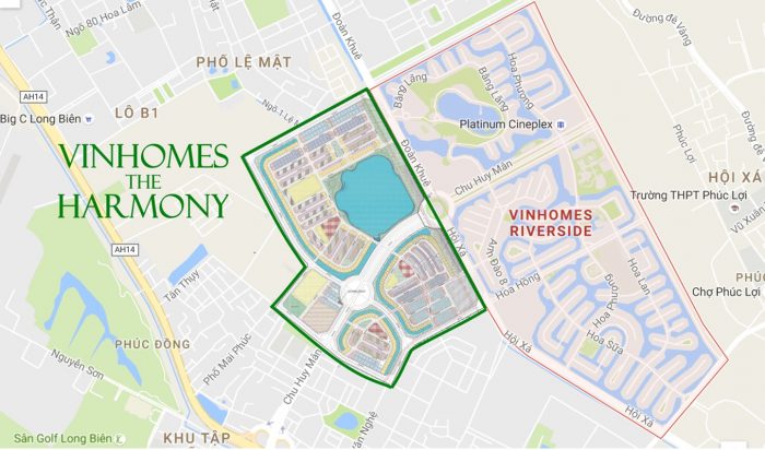 Vị trí dự án Vinhomes The Harmony