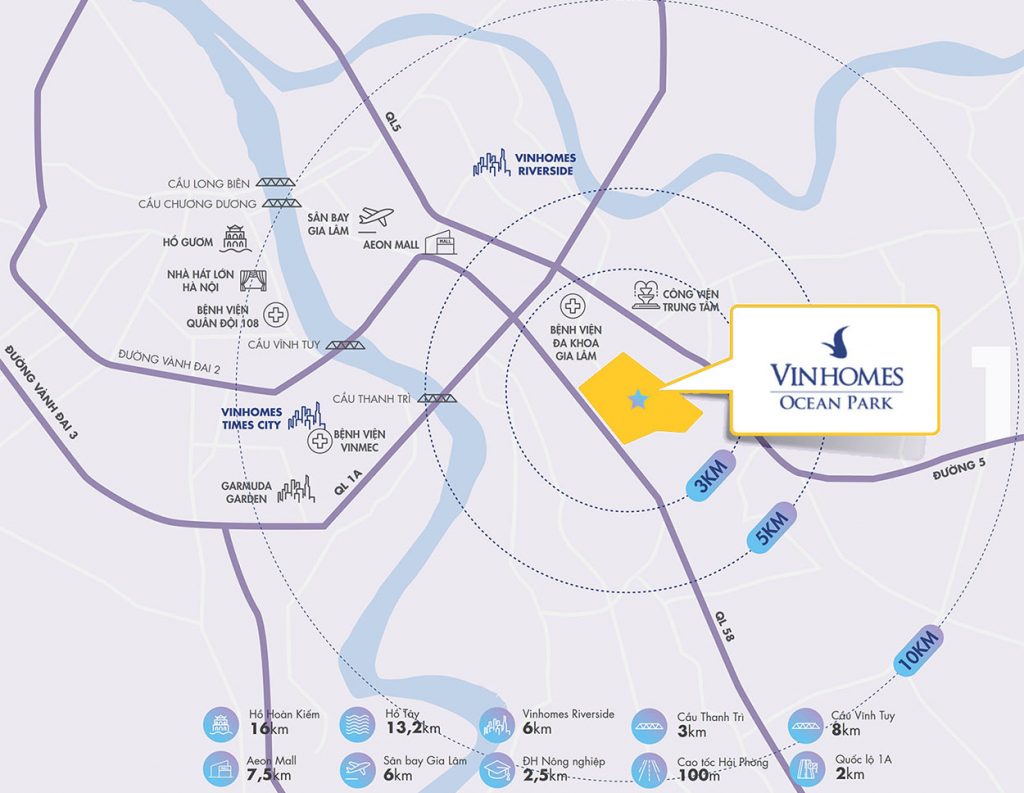 Vị trí Vinhomes Ocean Park